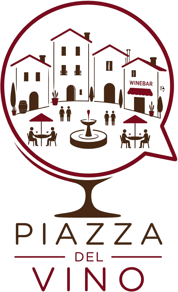 Piazza del Vino — piazza italiana con winebar dentro un calice